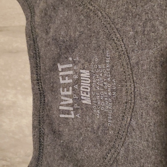 Men’s LVFT grey & white tank top - Picture 3 of 5